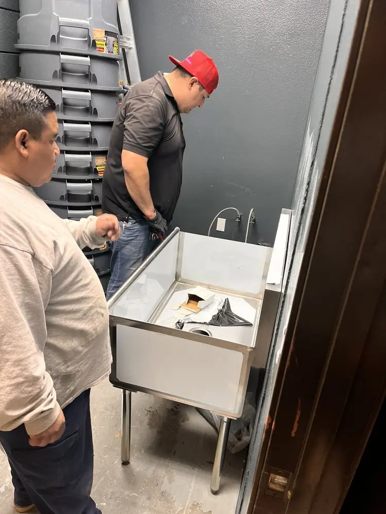 Commercial plumbing and sink installation in Armstrong
