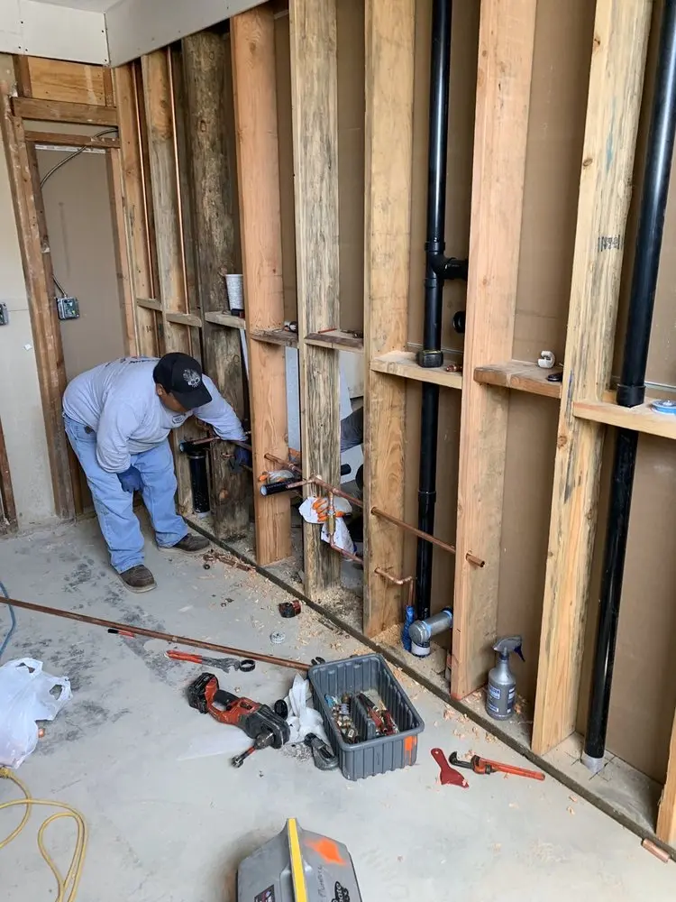 Commercial rough-in plumbing for Gas Line Repair in Armstrong